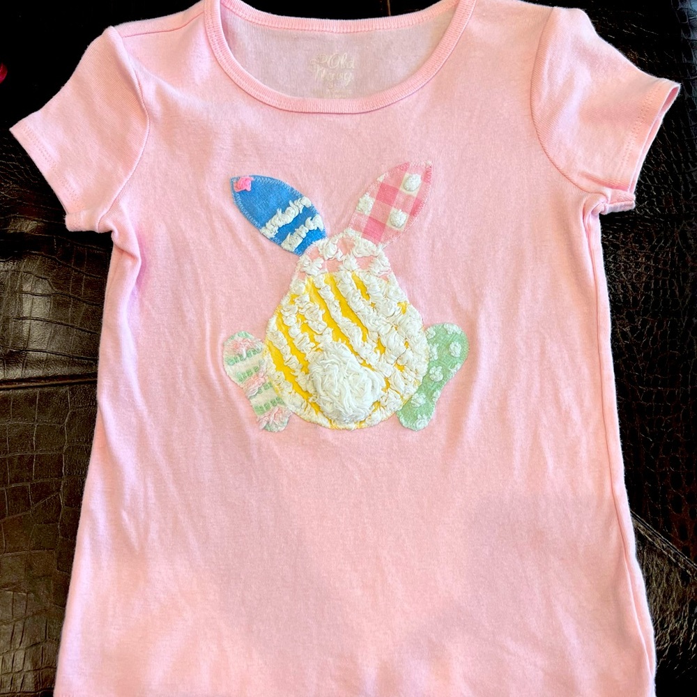 Light Pink Old Navy Easter Bunny Theme Tee, girls size S